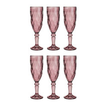 Набор бокалов Millimi Бордовый ромб стекло 6 шт 160 мл