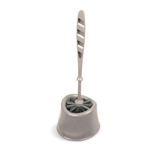 Ерш для туалета с подставкой пластик коричнево-серый