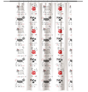 Штора для ванной Vetta Веселые коты 180x200 см