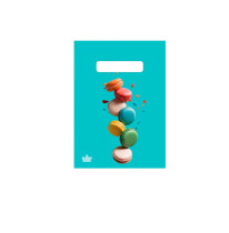 Пакет подарочный Миленд Печеньки макарон 30 мк 30*20 см