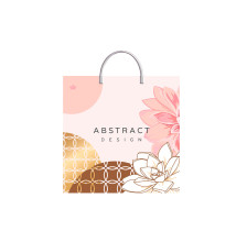 Пакет подарочный Миленд Розовый беж 85 мк 35*36*9 см