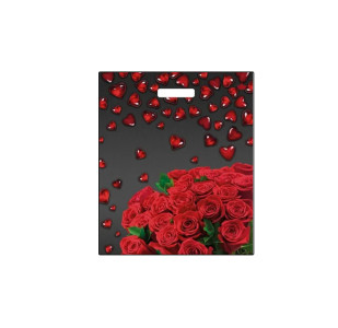 Пакет подарочный Миленд Мармеладные сердечки 60 мк 45*38 см