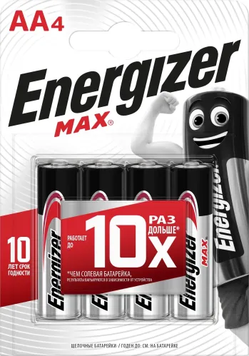 Батарейка Energizer Max щелочная тип АА напряжение: 1.5V 4 шт – 1