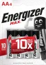 Батарейка Energizer Max щелочная тип АА напряжение: 1.5V 4 шт