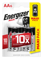 Батарейка Energizer Max щелочная тип АА напряжение: 1.5V 6 шт