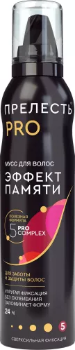 Мусс для волос Прелесть Professional Эффект памяти сверхсильной фиксации 200 мл – 1