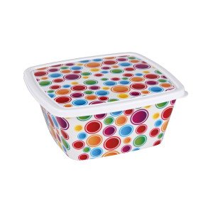 Емкость д/СВЧ 2,0л "Конфетти" квадр. (25) М4406