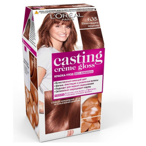 L'Oreal Paris Стойкая краска-уход для волос "Casting Creme Gloss" без аммиака, оттенок 635, Шоколадное пралине - 1