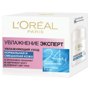 L'Oreal Paris Крем для лица "Увлажнение Эксперт" для нормальной и смешанной кожи, 50 мл - 1