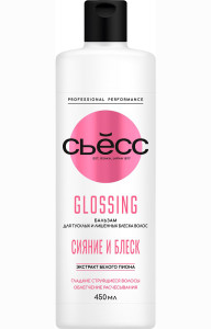 Бальзам для волос СЬĔСС Glossing Интенсивный зеркальный блеск, для тусклых и лишенных блеска волос 500 мл - 1