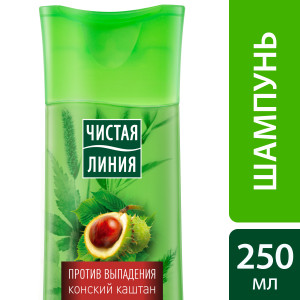 Чистая Линия шампунь Против выпадения волос Конский каштан 250 мл - 1