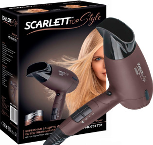 SCARLETT Фен 2000Вт (мокка с черным)  SC-HD70IT31