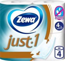 Туалетная бумага Zewa Just 4-х слойная 4 рулона