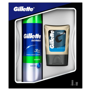 GILLETTE Н-р Гель д/бр 200мл+Гель п/бритья 75мл