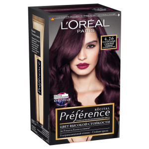 L'Oreal Paris Стойкая краска для волос "Preference", оттенок 4.26, Благородный Сливовый - 1