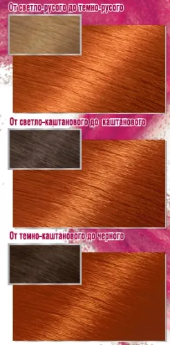 Garnier Стойкая крем-краска для волос "Color Sensation, Роскошь цвета", Коллекция "Янтарные рыжие", оттенок 7.40, Янтарный Ярко-Рыжий, 110 мл – 5