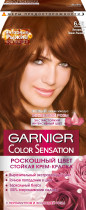 Garnier Стойкая крем-краска для волос "Color Sensation, Роскошь цвета", Коллекция "Янтарные рыжие", оттенок 6.45, Янтарный Темно-Рыжий, 110 мл