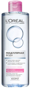 Мицеллярная вода L`Oreal Paris для снятия макияжа для сухой и чувствительной кожи гипоаллергенно 400 мл - 1