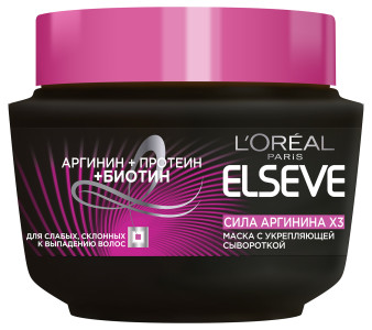 Маска для волос L`Oreal Paris Elseve Сила Аргинина с укрепляющей сывороткой 300 мл - 1