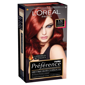 L'Oreal Paris Стойкая краска для волос "Preference Feria", оттенок, 5.56 Гранат - 1