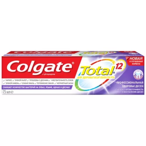 Зубная паста Colgate Total 12 Профессиональная здоровье десен комплексная антибактериальная 75 мл – 1