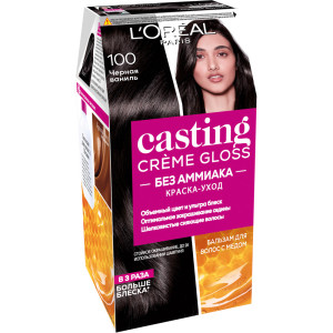 Краска для волос L`Oreal Paris Casting Creme Gloss без аммиака оттенок 100 Черная ваниль 