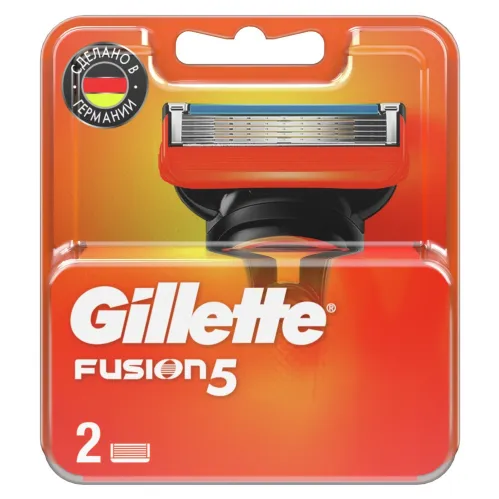 Сменные кассеты Gillette Fusion5 с 5 лезвиями c точным триммером для труднодоступных мест 2 шт – 5