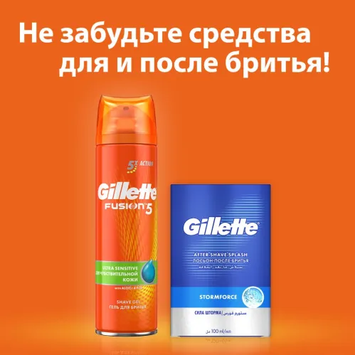 Сменные кассеты Gillette Fusion5 с 5 лезвиями c точным триммером для труднодоступных мест 2 шт – 4