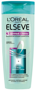 Шампунь для волос L`Oreal Paris Elseve 3 Ценные Глины для волос, жирных у корней и сухих на кончиках, без силикона 250 мл - 1