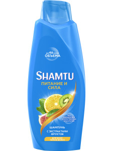 Шампунь для волос Shamtu Питание и сила объём с Push-up эффектом, с экстрактами фруктов, для всех типов волос 650 мл - 1