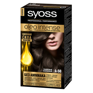 Краска для волос СЬĔСС Oleo Intense оттенок 4-50 Графитовый каштановый, с ухаживающим маслом без аммиака 115 мл