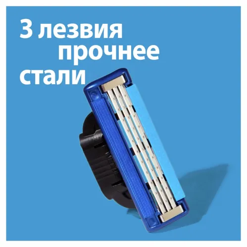 Сменные кассеты Gillette Mach3 Turbo с 3 лезвиями прочнее чем сталь с улучшенной смазывающей полоской для точного бритья 2 шт – 8