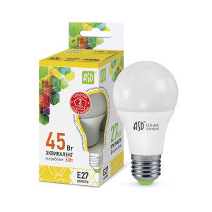 Лампа светодиодная Led-A60-standard 5Вт 160-260В Е27 3000К ASD