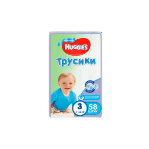 Трусики-подгузники Huggies для мальчиков 3 (7-11 кг) 58шт