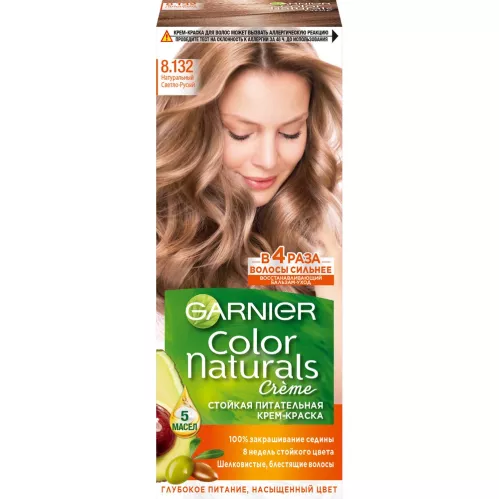 Крем-краска для волос Garnier Color Naturals Стойкая питательная оттенок 8.132 Натуральный светло-русый – 1