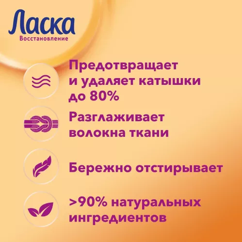 Средство для стирки жидкое Ласка Care & repair Уход и восстановление гель 1 л – 7