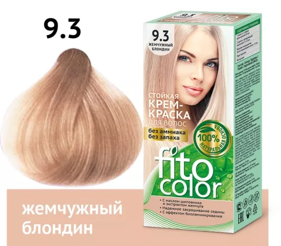 Краска для волос FitoColor стойкая крем-краска тон 9.3 жемчужный блондин 115 мл – 1