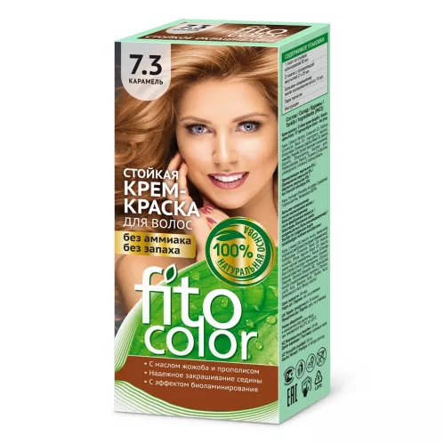 Краска для волос FitoColor стойкая крем-краска тон 7.3 карамель 115 мл – 1