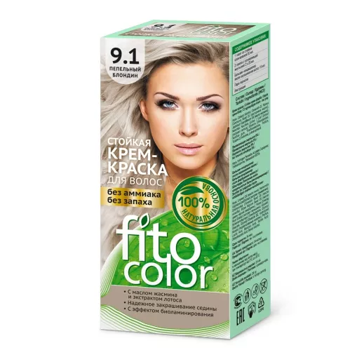 Краска для волос FitoColor стойкая крем-краска тон 9.1 пепельный блондин 115 мл – 1