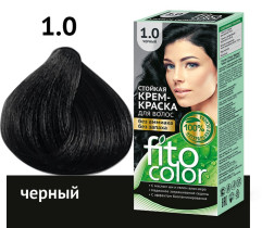 Краска для волос FitoColor стойкая крем-краска тон 1.0 черный 115 мл