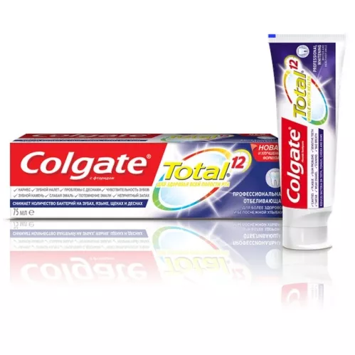 Зубная паста Colgate Total 12 Профессиональная Отбеливающая 75 мл – 1