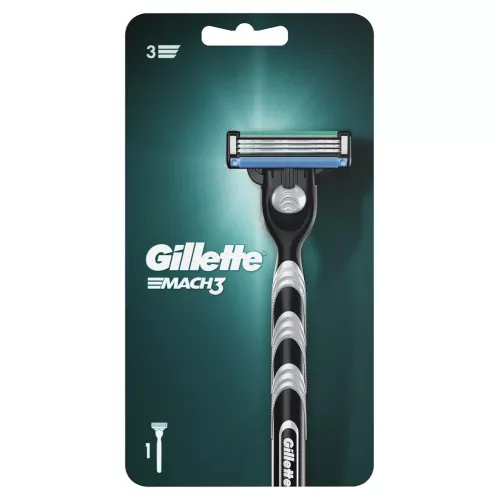 Бритвенный станок Gillette Mach3 1 кассета с 3 лезвиями прочнее чем сталь для точного бритья 1 шт – 5