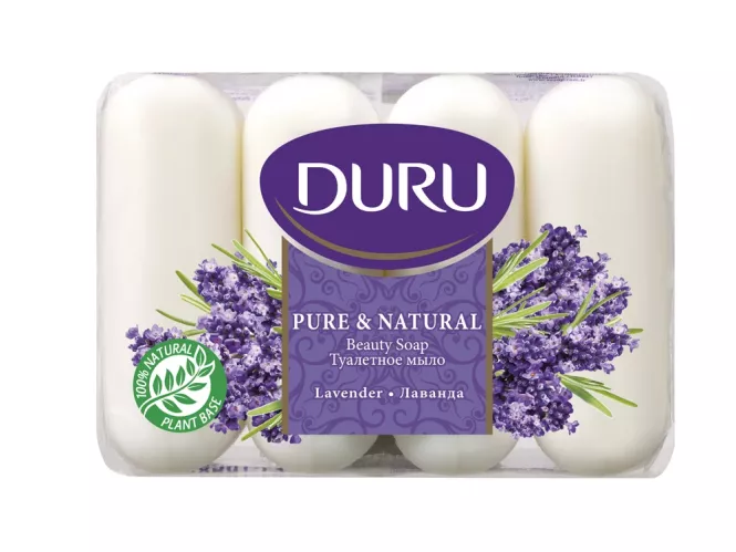 Мыло туалетное Duru Purе&Natural Лаванда экоупаковка 4х85 гр – 1