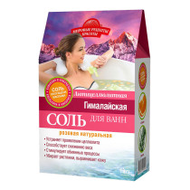 Соль для ванн Мировые рецепты красоты гималайская розовая антицеллюлитная коробка 500г