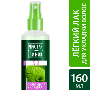 Чистая Линия Фитосалон легкий лак для укладки волос Термозащита 160 мл - 1