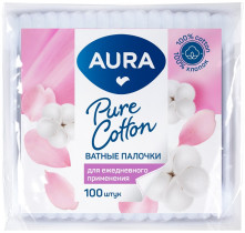 Ватные палочки Aura Beauty пакет 100 шт