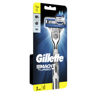 GILLETTE Mach 3 Turbo Бритва + 2 Кассеты
