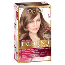 Крем-краска для волос L`Oreal Paris Excellence оттенок 7.1 Русый пепельный