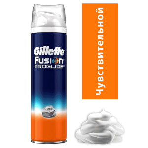 Пена для бритья Gillette Fusion proglide sensitive Active sport 2в1 200 мл