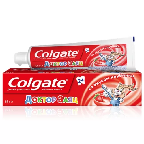 Зубная паста Colgate Доктор Заяц вкус Клубники детская зубная паста 50 мл – 1